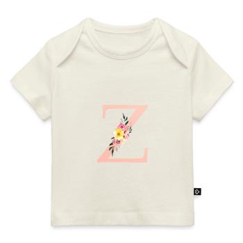 Z Monogramm Floral - Baby Premium Organic T-Shirt - Dunkelnavy - Vorne
