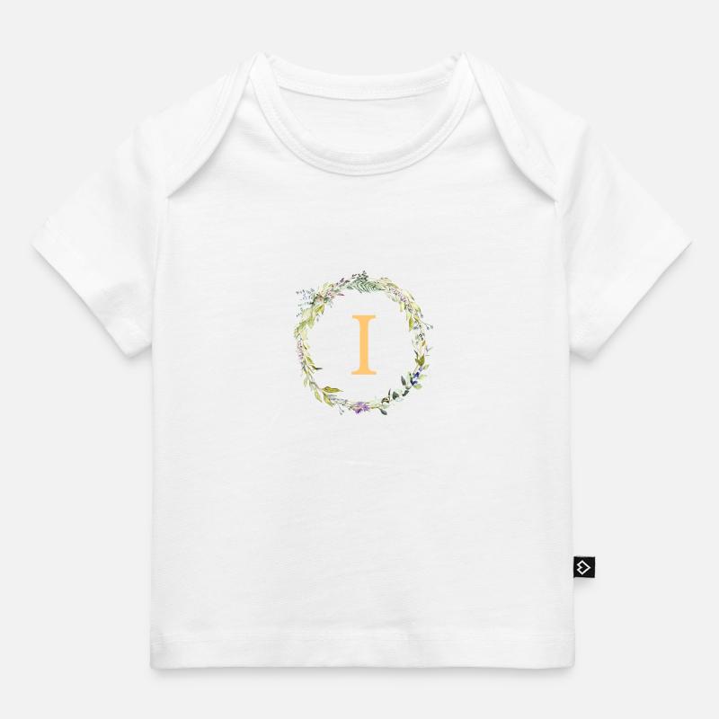 I Couronne d’Eucalyptus monogramme - T-shirt Premium bébé bio - blanc