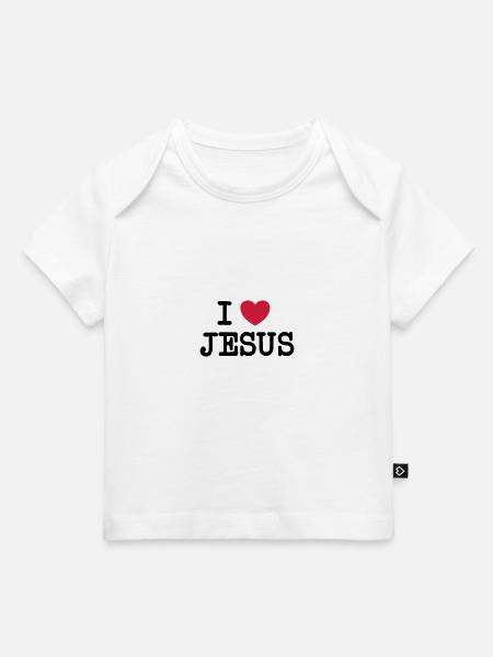 Ich liebe Jesus - Baby Premium Organic T-Shirt - Weiß