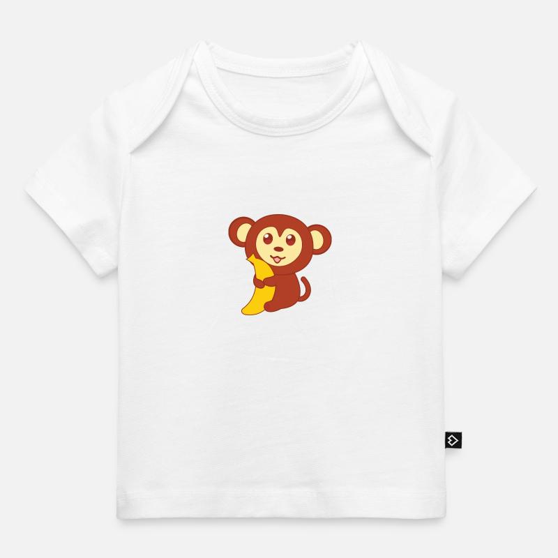 Jaja le singe - T-shirt Premium bébé bio - blanc