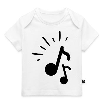 Musiknoten Sound - Baby Premium Organic T-Shirt - Weiß - Vorne
