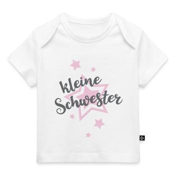 Kleine Schwester Mädchen Baby Geburt Babybody - Baby Premium Organic T-Shirt - Weiß - Vorne