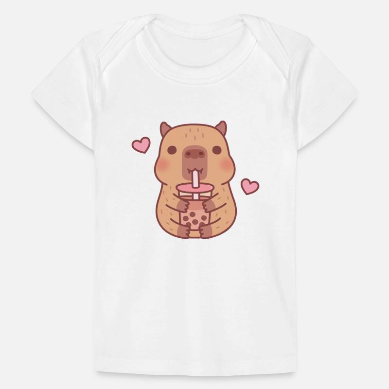 Sød Capybara elsker bubble te Premium Baby T-shirt 
