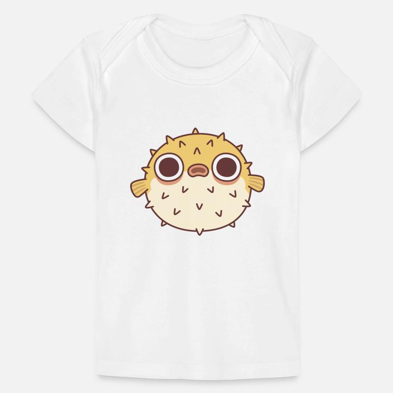 Cute Grumpy Puffer Fish Baby Premium Organic T-shirt