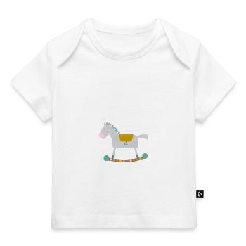 Geboren um mit Gotti reiten zu gehen Taufgotti - Baby Premium Organic T-Shirt - Weiß - Vorne