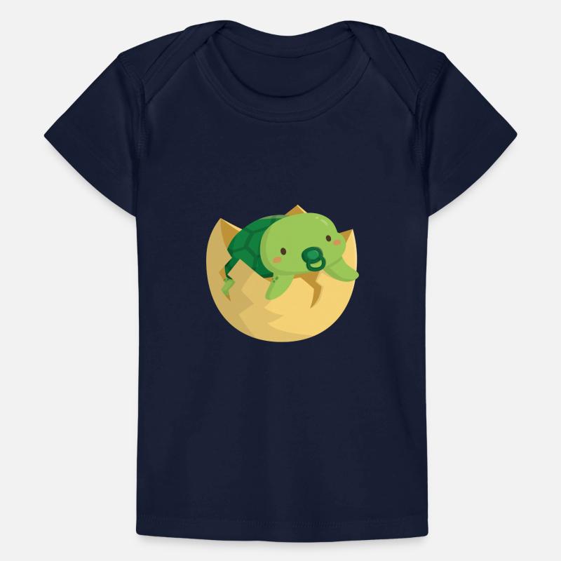 Cute Baby Turtle Hatching From Shell Baby Premium Organic T-shirt