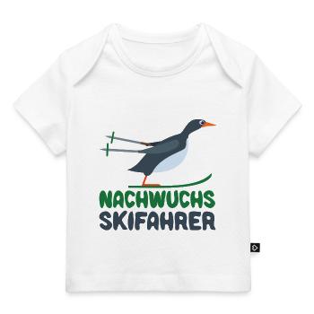 Nachwuchs Skifahrer Baby Ski Skifahren Jungen - Baby Premium Organic T-Shirt - Weiß - Vorne