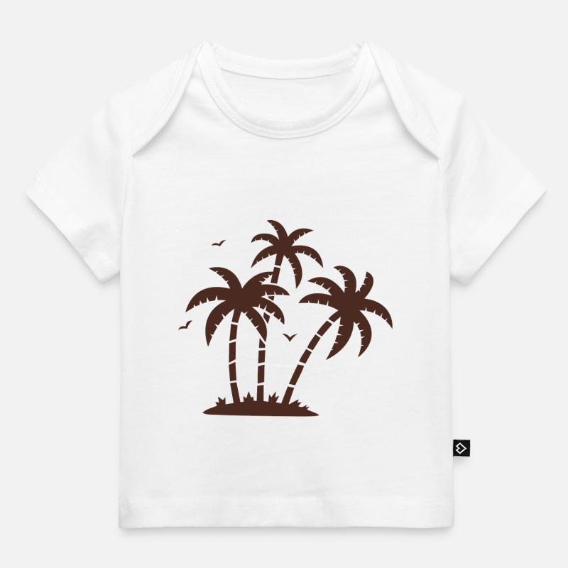 Palmiers - T-shirt Premium bébé bio - blanc