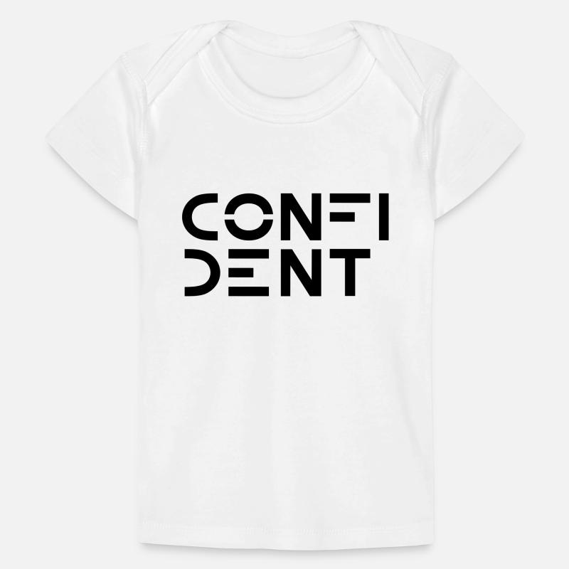 CONFIDENT — Minimalist Custom Color Typography Baby Premium Organic T-shirt