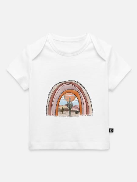 Pastell Wüste Regenbogen - Baby Premium Organic T-Shirt - Weiß