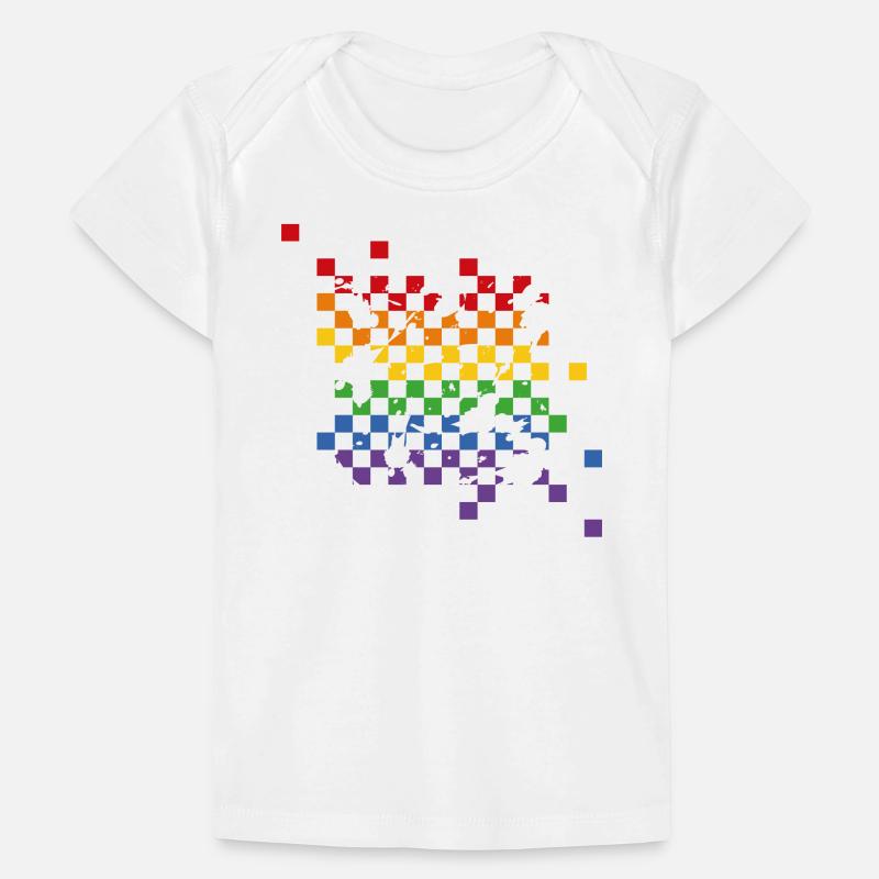 Rainbow Checkerboard Pattern - LGBT Tiles Baby Premium Organic T-shirt