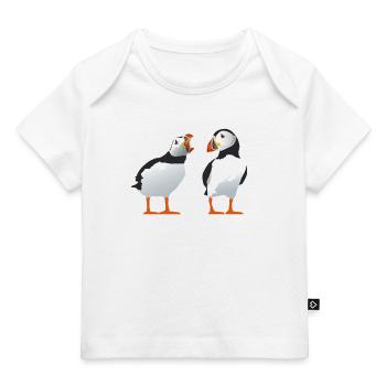 Shouty Puffin - Baby Premium Organic T-shirt - white - Front