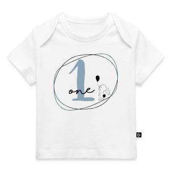 1. Geburtstag - Shirt - Baby Premium Organic T-Shirt - Weiß - Vorne