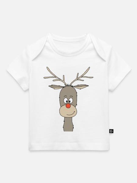 Rentier Rudy - Baby Premium Organic T-Shirt - Weiß