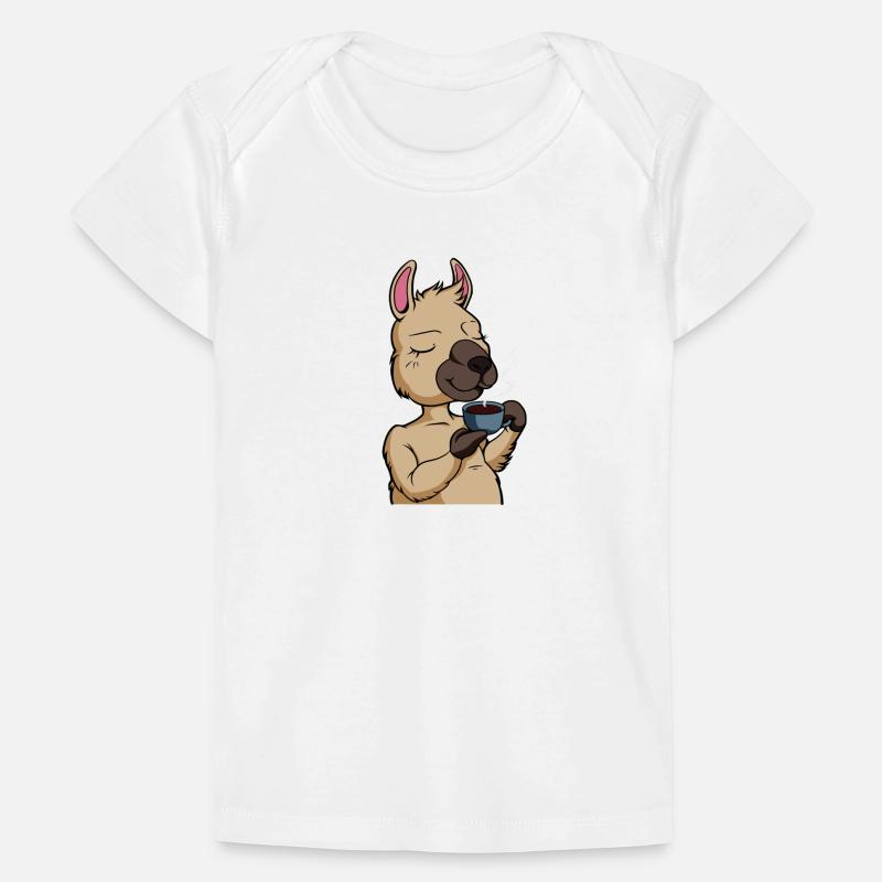 Lama drinks coffee - coffee drinker Baby Premium Organic T-shirt
