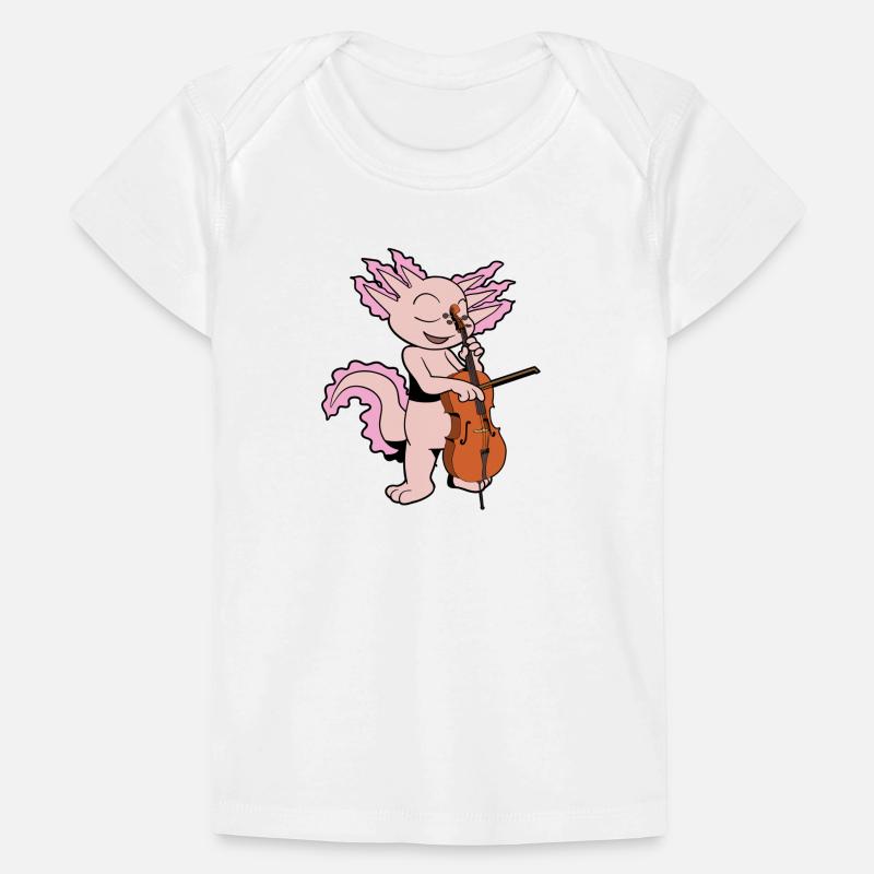 Comic Axolotl plays cello Baby Premium Organic T-shirt
