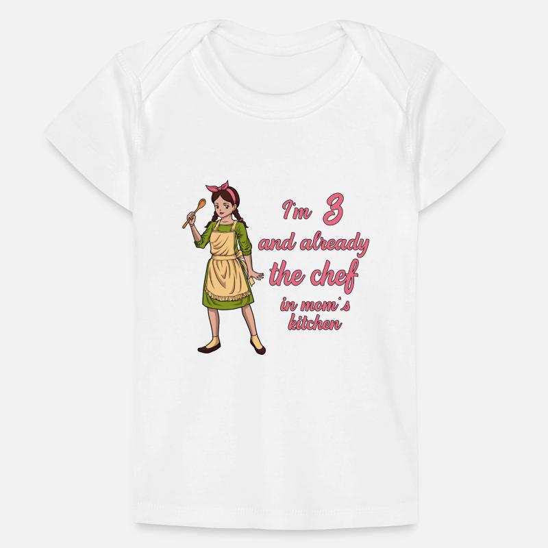 Ich bin 3 - Mädchen Koch Baby Premium Organic T-Shirt