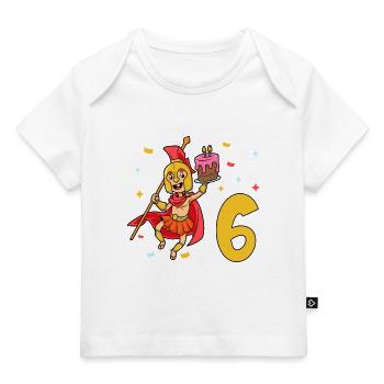 Mit Spartaner - Kinder Geburtstag 6 Jahre - Baby Premium Organic T-Shirt - Weiß - Vorne