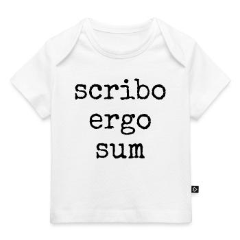 scribo ergo sum - j’écris, donc je suis - T-shirt Premium bébé bio - blanc - Devant