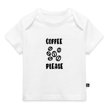 Kaffee bitte - Baby Premium Organic T-Shirt - Weiß - Vorne