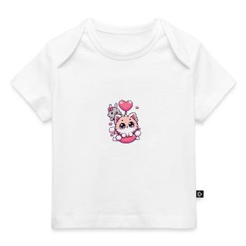 Fluffy Friends - Baby Premium Organic T-Shirt - Weiß - Vorne