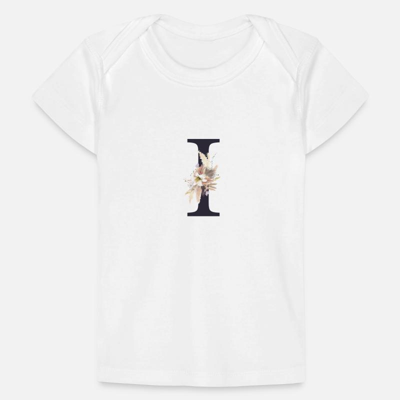 Customizable Monogram I Floral Baby Premium Organic T-shirt