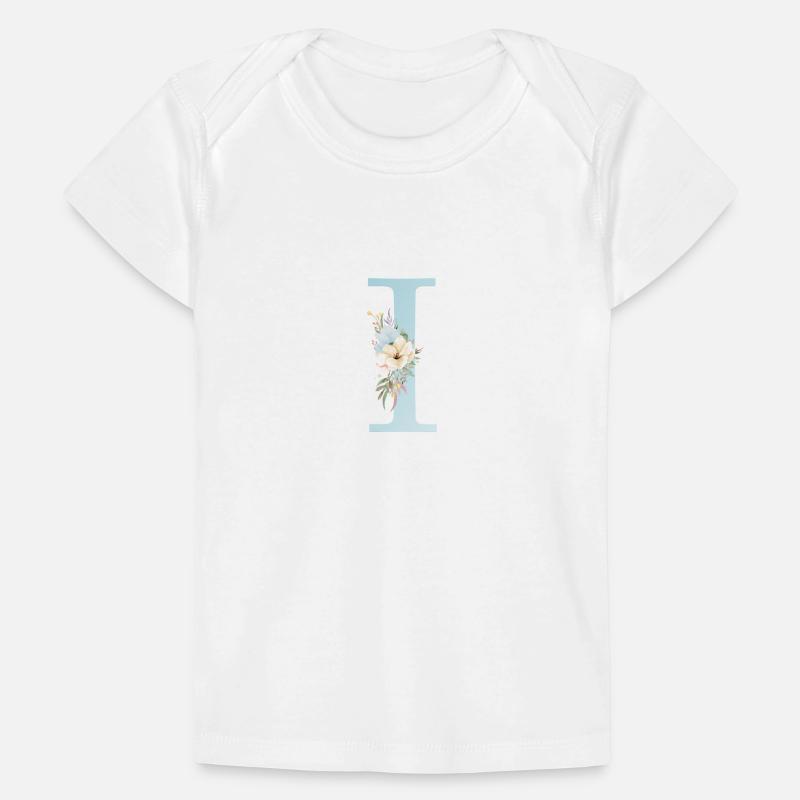 Customizable Monogram I Floral Baby Premium Organic T-shirt