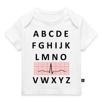 EKG Alphabet - Baby Premium Organic T-Shirt - Weiß - Vorne