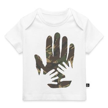 camo Hände niederländische Armee Muster - Baby Premium Organic T-Shirt - Weiß - Vorne