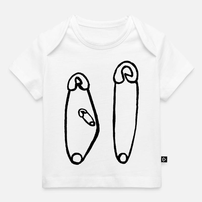 Épingles de sécurité grossesse - T-shirt Premium bébé bio - blanc
