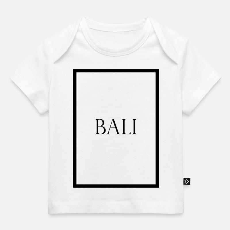 Lettrage de Bali dans le cadre, super cadeau - T-shirt Premium bébé bio - blanc