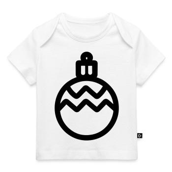 Boule de Noël - T-shirt Premium bébé bio - blanc - Devant
