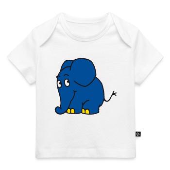 Der Elefant - stehend - Baby Premium Organic T-Shirt - Weiß - Vorne