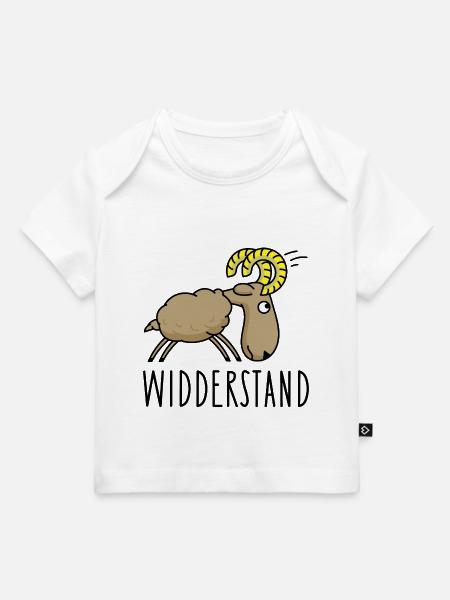 Widder Widerstand Rebell - Baby Premium Organic T-Shirt - Weiß