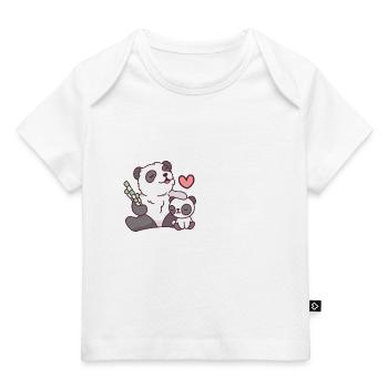 Vatertag - Unser Erster Vatertag - Panda - Baby Premium Organic T-Shirt - Weiß - Vorne