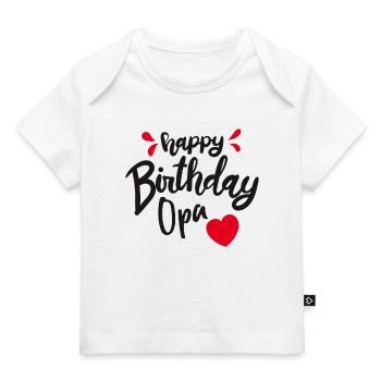 Happy Birthday Opa - Herz Geburtstag - Baby Premium Organic T-Shirt - Weiß - Vorne