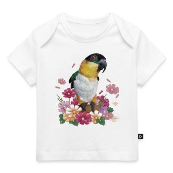 Le caïque à tête noire - T-shirt Premium bébé bio - blanc - Devant