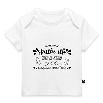 Babysprüche Tante frech Baby Geschenk Geburt Humor - Baby Premium Organic T-Shirt - Weiß - Vorne