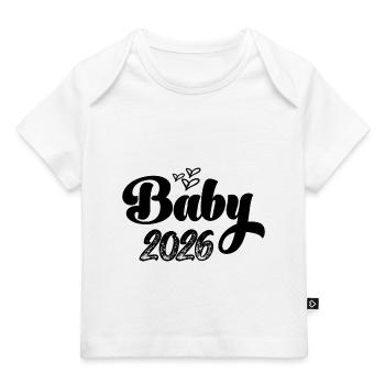 Bébé 2026 Naissance 2026 Enceinte 2026 - T-shirt Premium bébé bio - blanc - Devant