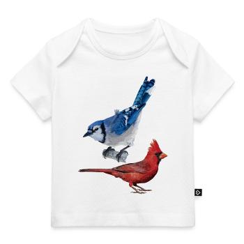 The Northern Cardinal and the Blue Jay - Baby Premium Organic T-shirt - white - Front