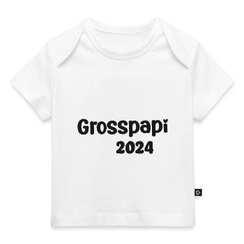 Grosspapi 2024 Befördert zum Grosspapi Opa Schweiz - Baby Premium Organic T-Shirt - Weiß - Vorne