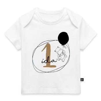 1. Geburtstag Name - Baby Premium Organic T-Shirt - Weiß - Vorne