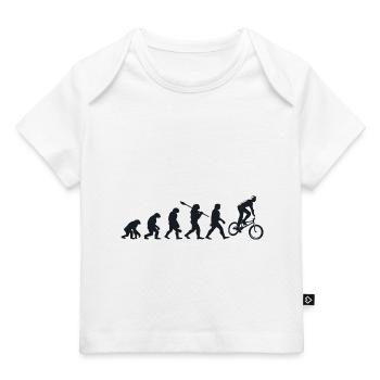 Darwin Evolution für BMXisten 🚴 ♂️ - Baby Premium Organic T-Shirt - Weiß - Vorne