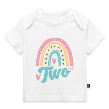 Anniversaire des enfants 2 ans deuxième anniversaire - T-shirt Premium bébé bio - blanc - Devant
