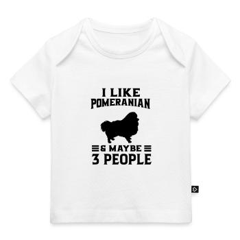Spitz Pomeranian Zwergspitz Chien - T-shirt Premium bébé bio - blanc - Devant