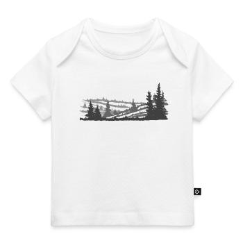 Waldlandschaften in Graustufen. Einfach und schön. - Baby Premium Organic T-Shirt - Weiß - Vorne