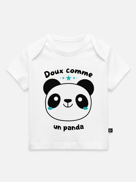 Doux comme un panda - T-shirt Premium bébé bio - blanc