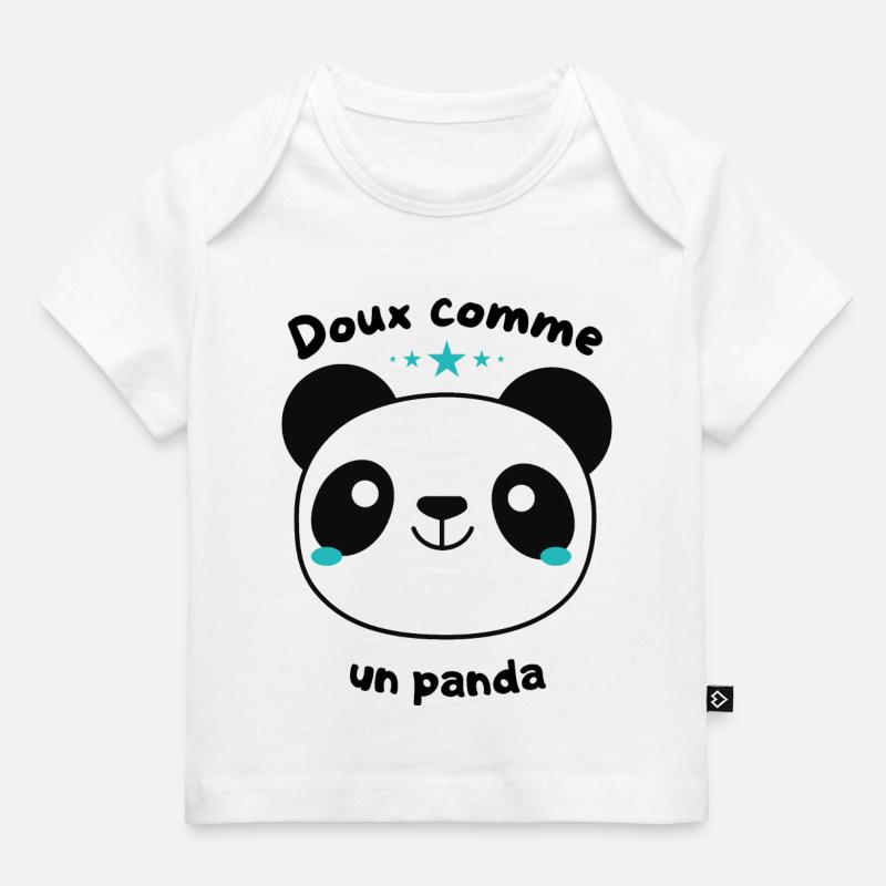 Doux comme un panda - T-shirt Premium bébé bio - blanc