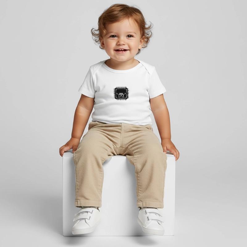 Quantencomputer Quanten Computer Physik Atom Chip Baby Premium Organic T-Shirt