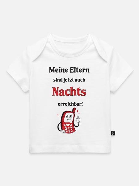 Nachts erreichbar - Baby Premium Organic T-Shirt - Weiß